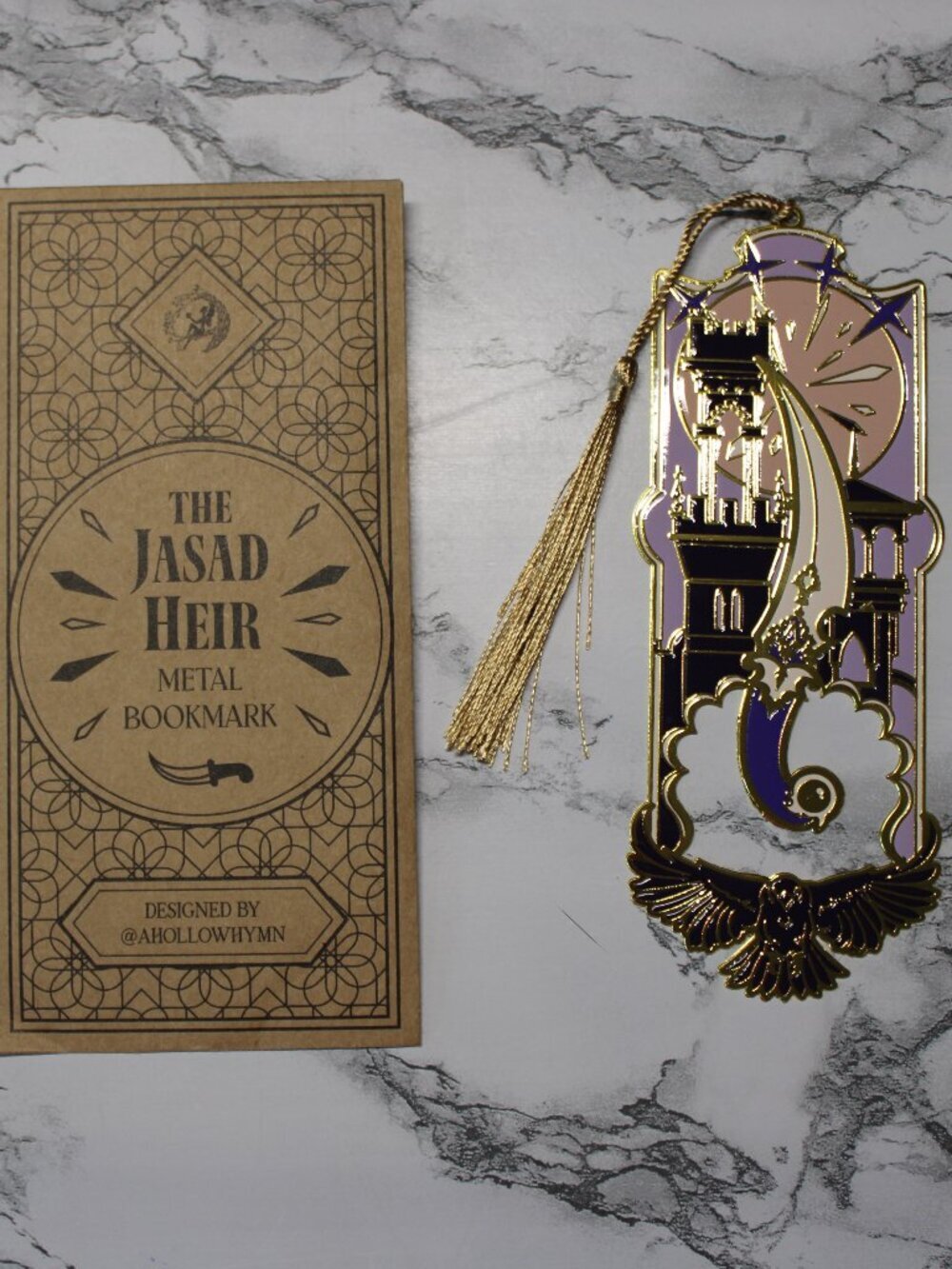 Fairyloot Gold Metal Bookmark The Jasad Heir by Sara Hashem